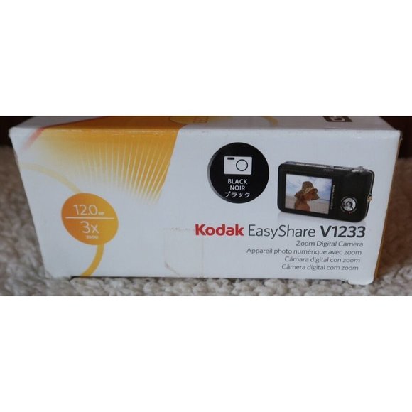 Kodak Digital Easy HD share V1233 12 Mega pixels 3X ZOOM BLACK In Box W Manual - Picture 8 of 11